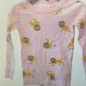 Pink Lion Print Kids Shirt